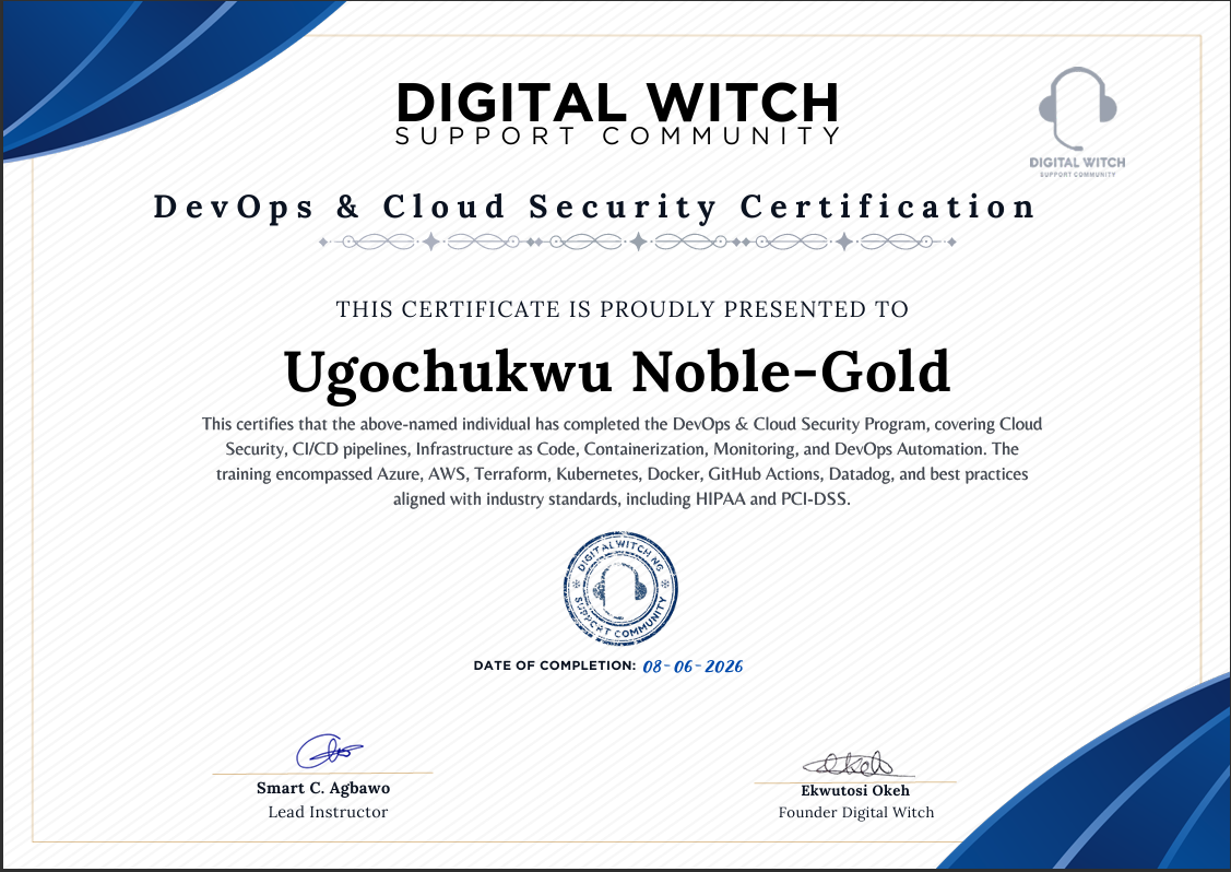 DevOps & Cloud Security Certificate